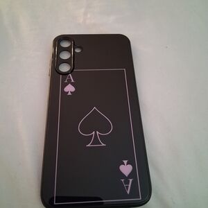 Galaxy A16 5G Black and Pink Playing Card Design Phone Case